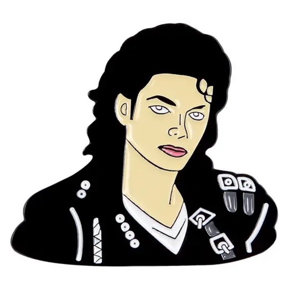 TheEdgeOfNik Jewelry - MICHAEL JACKSON ‘BAD’ALBUM COVER ENAMEL PIN LAPEL PIN BROOCH NWT
